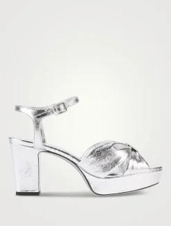 Heloise Metallic Leather Platform Sandals