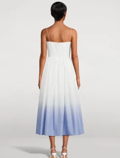 Henley Ombré Poplin Midi Dress