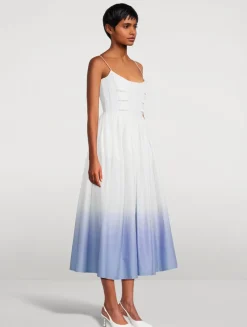 Henley Ombré Poplin Midi Dress