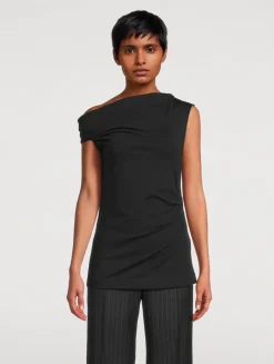 Henray Draped Jersey Top