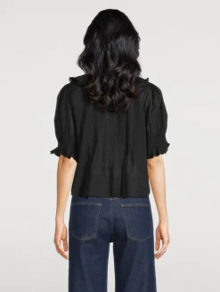 Henri Eyelet Voile Blouse