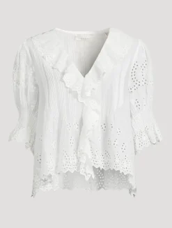 Henri Eyelet Voile Blouse