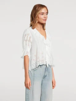 Henri Eyelet Voile Blouse