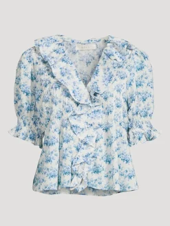 Henri Voile Blouse In Floral Print