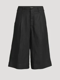 Hepburn Linen Bermuda Shorts