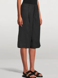 Hepburn Linen Bermuda Shorts