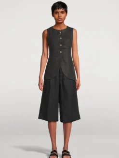 Hepburn Linen Bermuda Shorts