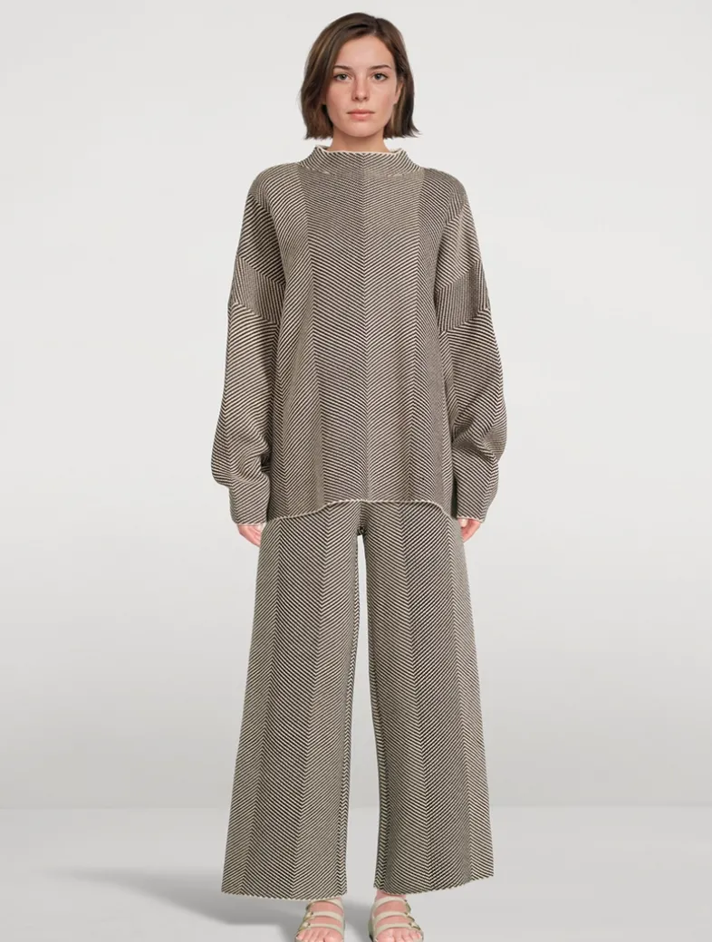 Herringbone Knit Pants