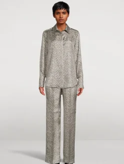 Herringbone Silk Shirt