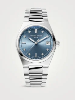 Highlife Quartz Stainless Steel Bracelet Watch With Diamonds
