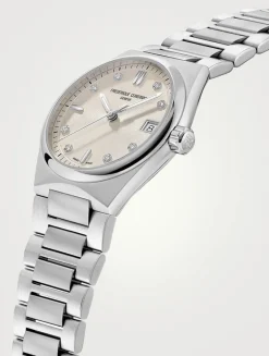 Highlife Quartz Stainless Steel Bracelet Watch With Diamonds