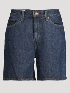 High-Rise Baggy Denim Shorts