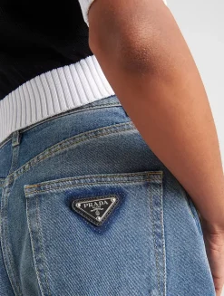 High-waisted Denim Jeans