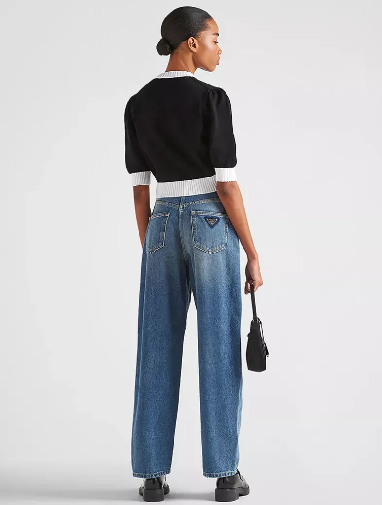 High-waisted Denim Jeans