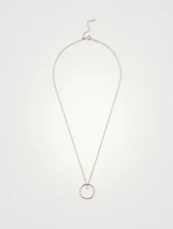 Hélios 18K Rose Gold Circle Necklace With Diamond