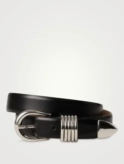 Hollyhock Leather Belt