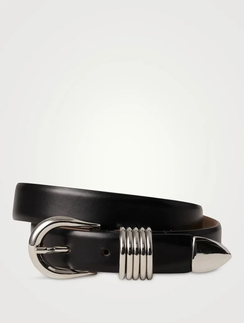 Hollyhock Leather Belt