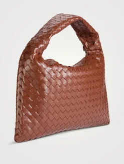 Hop Intrecciato Leather Shoulder Bag