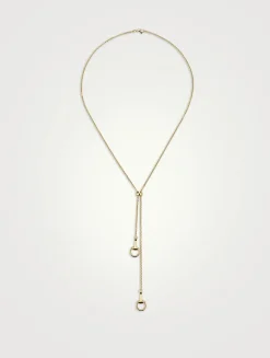Horsebit 18K Gold Pendant Necklace