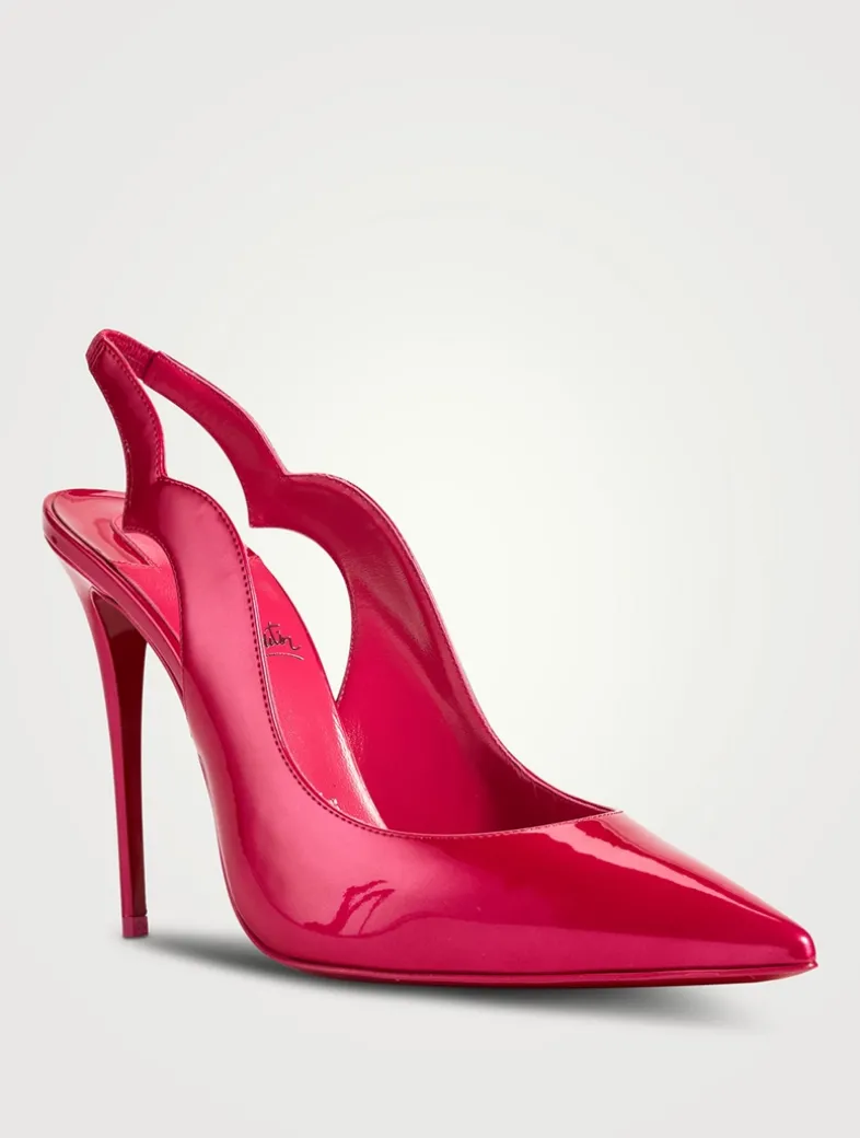 Hot Chick Patent Leather Slingback Pumps