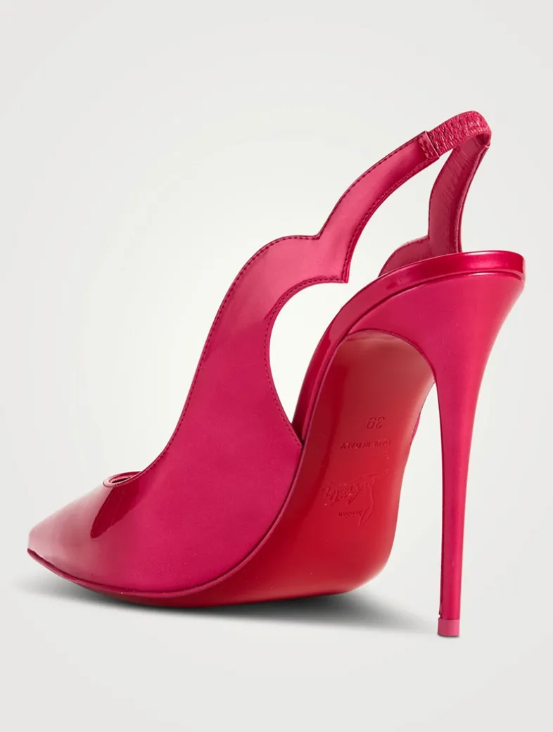 Hot Chick Patent Leather Slingback Pumps