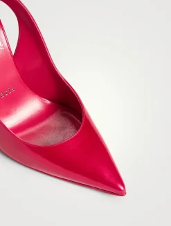 Hot Chick Patent Leather Slingback Pumps