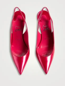 Hot Chick Patent Leather Slingback Pumps