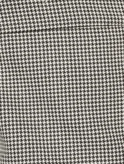 Houndstooth Wool Mohair Cigarette Trousers