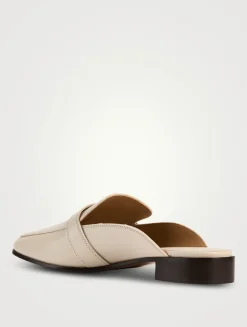Hug Leather Loafer Mules