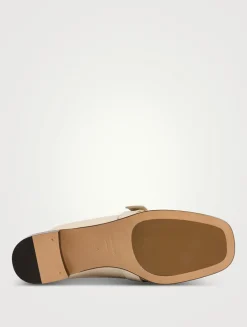 Hug Leather Loafer Mules