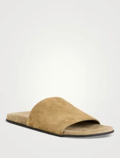Hugh Suede Slide Sandals