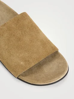 Hugh Suede Slide Sandals