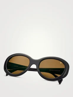 Hunter Glossy Round Cat Eye Sunglasses