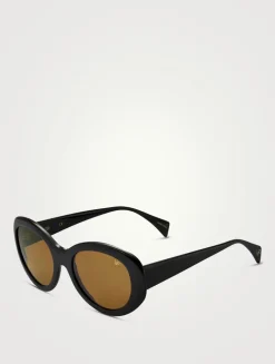 Hunter Glossy Round Cat Eye Sunglasses