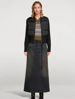 HyBridge® Down And Wool Knit Jacket