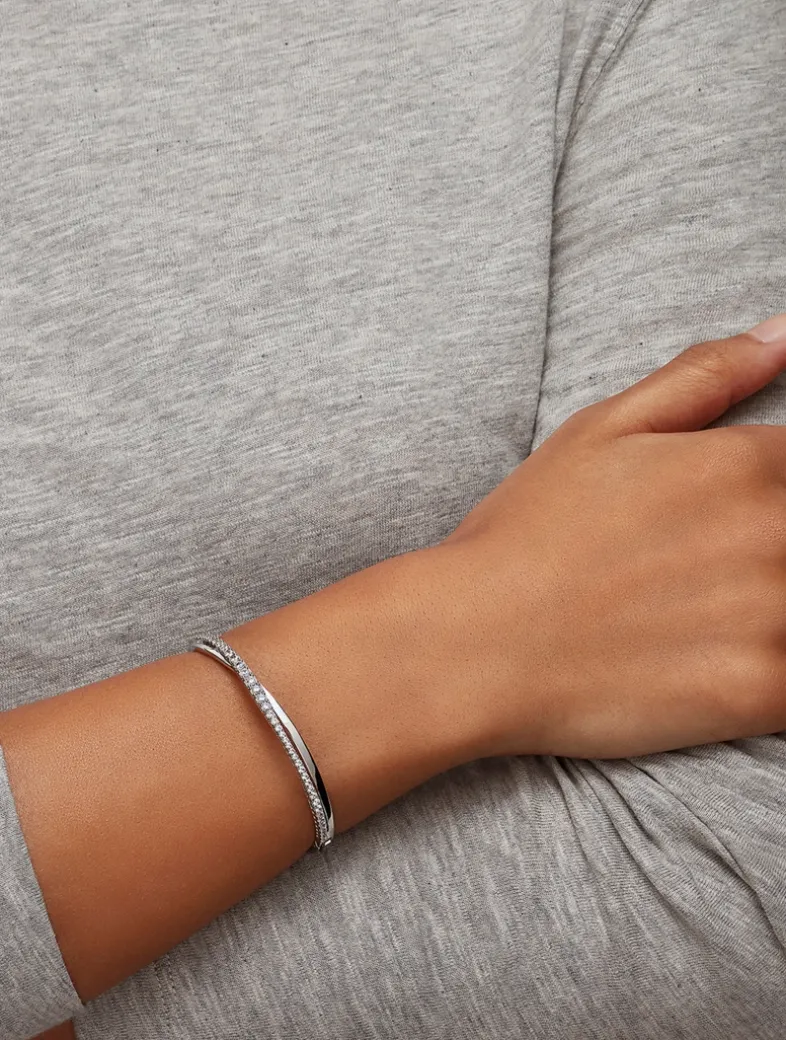 Hyperbola Crystal Bangle Bracelet