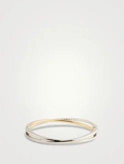 Hyperbola Crystal Double Bangle Bracelet