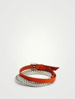 Icon Leather Wrap Bracelet