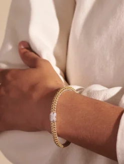 Icon 6.5mm Reversible Bracelet With Pavé Diamonds