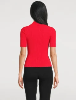 Iconic Rib-Knit Polo Shirt