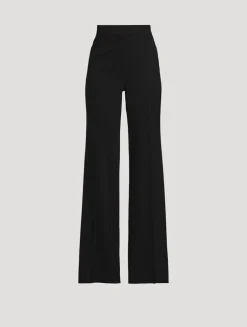 Iconic Stretch Wool Flare Trousers