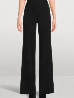 Iconic Stretch Wool Flare Trousers
