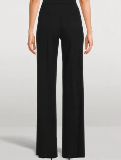 Iconic Stretch Wool Flare Trousers