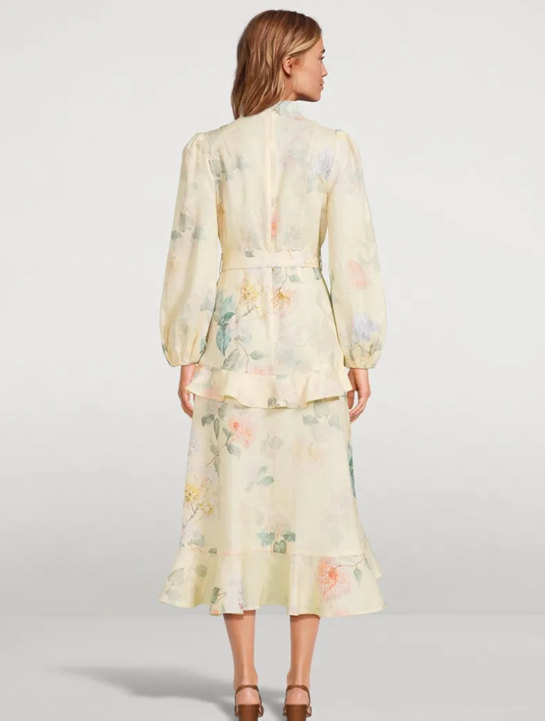 Illuminate Puff-Sleeve Dress In Floral Print