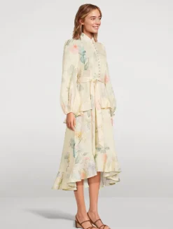 Illuminate Puff-Sleeve Dress In Floral Print