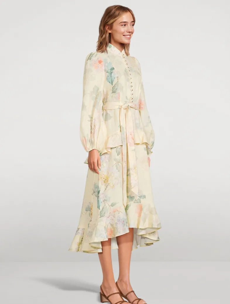 Illuminate Puff-Sleeve Dress In Floral Print