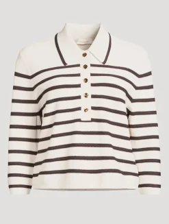 Illuminate Stripe Jacquard Polo Sweater
