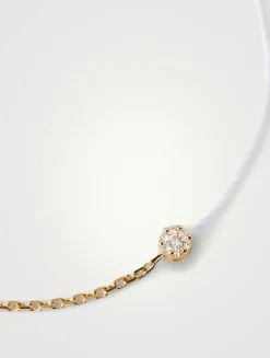 Illusion 18K Gold String-Chain Bracelet With Diamonds