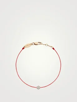 Illusion 18K Rose Gold String Bracelet With Diamonds
