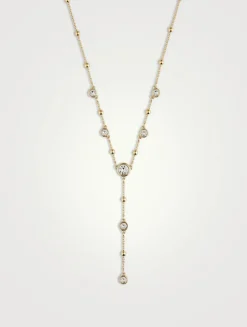 Imber Crystal Lariat Necklace